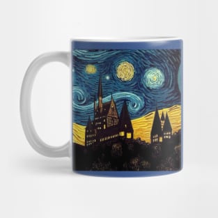 Starry Night Wizarding School Van Gogh Mug